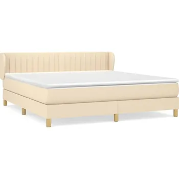 Postel Jednolůžková dřevěná postel VidaXL 180x200 cm, béžová