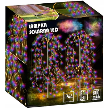 Venkovní osvětlení Sada 2x Solární zahradní lampa Vrba Vodopád - Dekorace do zahrady