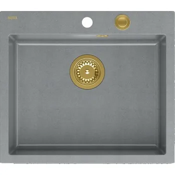Granitový dřez Jednokomorový granitový dřez Quadron Morgan 110, šedý