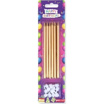 Dortová svíčka Narozeninové svíčky Pt-02 Zlaté písmena