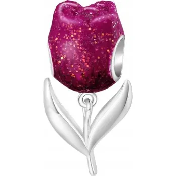 Přívěsek CHARMS PŘÍVĚSEK STŘÍBRNÝ BEADS KVĚTINA STŘÍBRO O RYZOSTI 925 ORIGINÁLNÍ