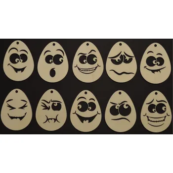 Velikonoční dekorace Velikonoční vajíčka sada 10ks Barva: přírodní, velikost: 7 cm