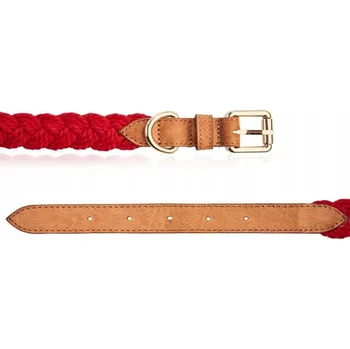 Obojek pro psa KOŽENÝ OBOJEK PRO PSA vel. S PETSOME PLETENÝ