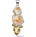 Stříbrný přívěsek s citrínem a sagenitem Adelein