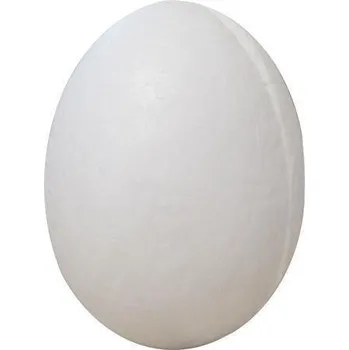 Samolepící dekorace Polystyrenové vejce, 60 mm, 10 ks ,balení 10 ks