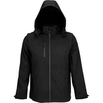 SOĽS Falcon Pánská softshellová bunda 3v1 SL03995 Černá 3XL