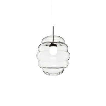 Bomma Luxusní závěsné svítidlo Blimp medium, ø 45 cm s baldachýnem Stmívání, řízení: Casambi, Barva skla: Transparentní