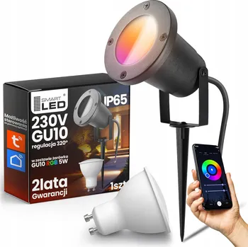 Venkovní osvětlení Zápichová zahradní lampa Smartled GU10 5W RGB, černá, 500 lm