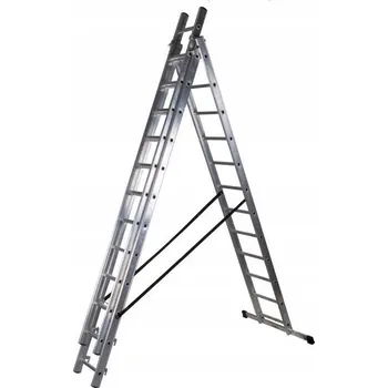 Žebřík Hliníkový Žebřík Bracket konzolou 3 x 36 do 150 kg