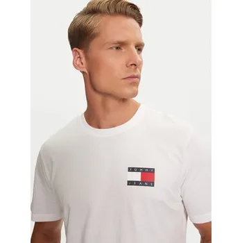 Tommy Jeans T-Shirt Essential Flag DM0DM20740 Bílá Slim Fit 3XL