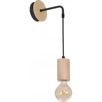 Nástěnné svítidlo Nástěnné svítidlo 1x60W LINES dřevo černé E27 loft Milagro