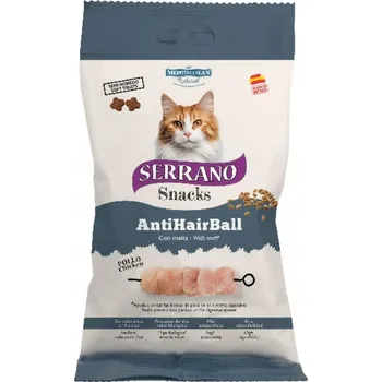 Pamlsek pro kočku SERRANO Snacks CATS _ KUŘECÍ _ Proti trichobezoárům _ 50g _ pro kočky pamlsek