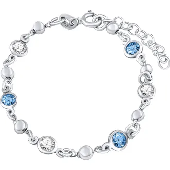 Šperk Stříbrný náramek Iona s modrými křišťály varianta 16 cm KRM13131B-16 cm