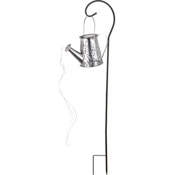 Venkovní osvětlení Solární LED lampa konvička dekorativní zahradní stříbrná