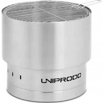 Zahradní ohniště z nerezové oceli s roštem - Uniprodo