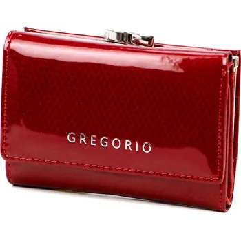 Peněženka Dámská peněženka GREGORIO červená lakovaná malá z pravé kůže s RFID