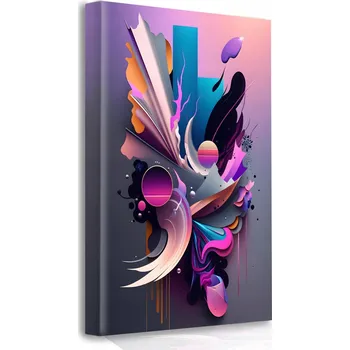 Obraz OBRAZ NA PLÁTNĚ NA ZEĎ Abstrakce 3D 50x70 cm