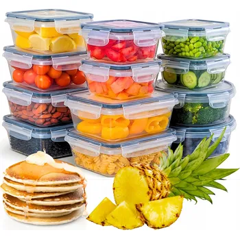 Dóza na potraviny 12 x nádoba na potraviny hermetické LUNCHBOX sada + ZDARMA