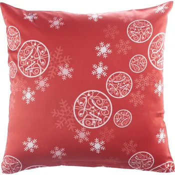 Povlak na polštářek Bavlněný povlak Zasněžené Vánoce červená 40x40cm: 40x40cm