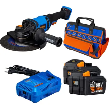 úhlová bruska NAREX ABU 230-600 3B-SET aku úhlová bruska 230mm, 60V/2*3Ah, nabíječka, taška 65405690