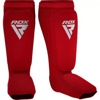 Bandáž na box a MMA RDX Chrániče holení a nártů SIB HOSIERY SHIN INSTEP GUARD FOAM, červeno bílé S