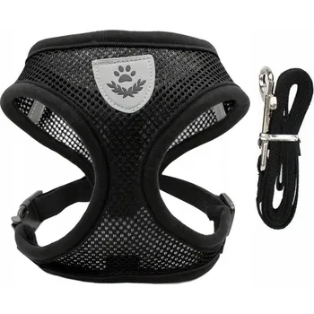 Postroj pro psa Růžové postroje pro psy, netlačí, nastavitelné, velikost S, s vodítkem 120 cm