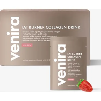 Spalovač tuku VENIRA Fat Burner Collagen Drink 189 g jahoda