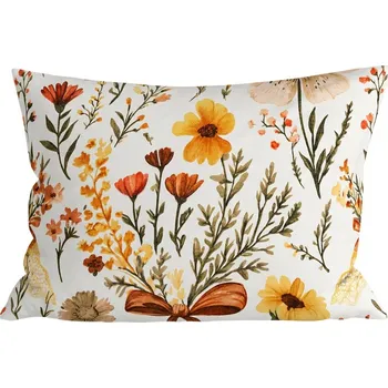 Povlak na polštářek Povlak na polštář z mikrovlákna FLORAL RIBBON 50x70 cm, krémový