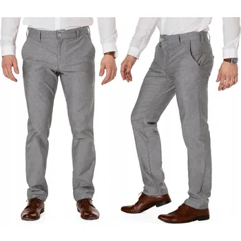 Elegantní společenské pánské kalhoty bavlněné chinos HUNTER 410/16 W35 L32