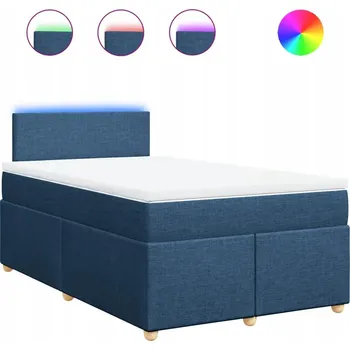 Postel Čalouněná jednolůžková postel VidaXL 120x200 cm, odstíny modré