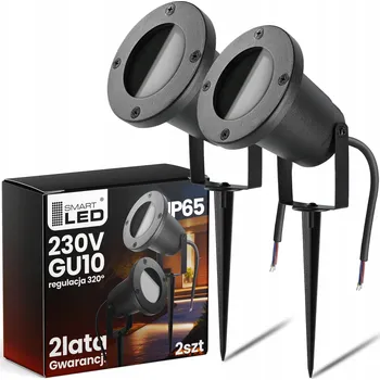 Venkovní osvětlení Zahradní zapichovací lampa Smartled černá IP65 napájení ze sítě