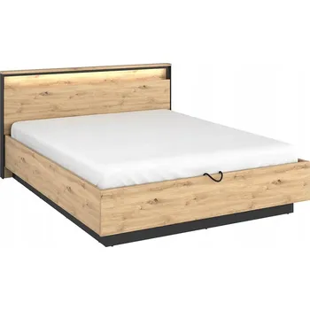 Ložnice Postel 160x200 QUANT QS02-160 dub artisan + černá