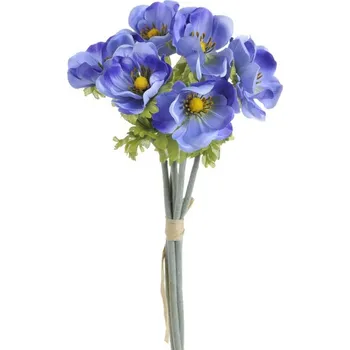 umělá květina Umělá kytice sasanek 6 ks - modrá