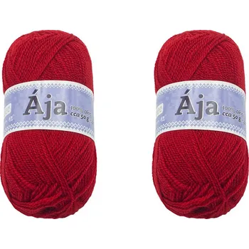 BELLATEX SET 2 ks Příze Ája NGM 50 g, 933 červená