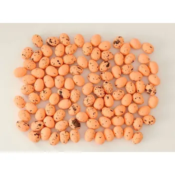 Velikonoční dekorace Vajíčka polystyrenová kropenatá mini ORANŽOVÁ