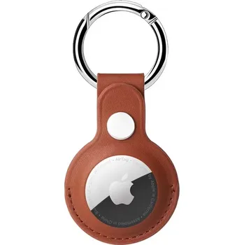 Enem Kožený obal – klíčenka na AirTag - Hnědá IR-AIRT-031