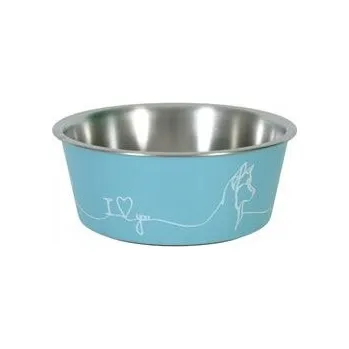 Miska pro psa Jedna kovová miska Zolux modrá 0,4 l