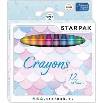 Kresba Voskové pastelky Mořská panna - 12ks