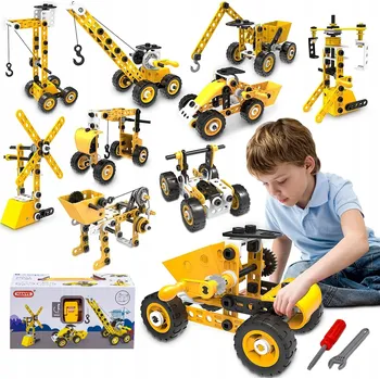 ostatní stavebnice Kreativní stavebnice ISO TRADE Stavebnice 3D pro děti - Vozidla, 100 dílků