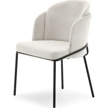 Jídelní židle Designová jídelní židle JAZMIN - krémová / černá