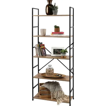 regál DOCHTMANN Regál policový Colorado kov, 58,5 × 23,5 × 144 cm dub