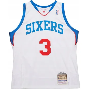 Pánské tričko Tričko Mitchell & Ness NBA ALLEN IVERSON PHILADELPHIA 76ERS BÍLÉ - L