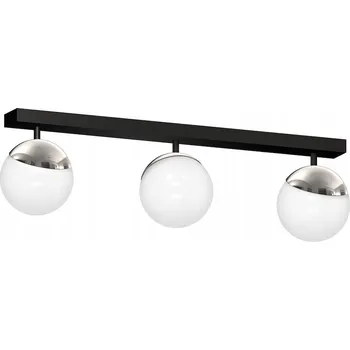 Stropní svítidlo SFERA 3x40W E14 bílo-černé chromové. Milagro