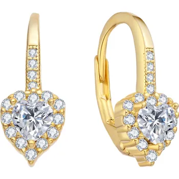 Náušnice Olivie Dětské stříbrné náušnice SRDÍČKO 10003 Ag 925; ≤2,5 g.