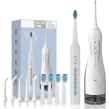Péče o chrup Sada sonického elektrického kartáčku a bezdrátové ústní sprchy 2v1, bílá