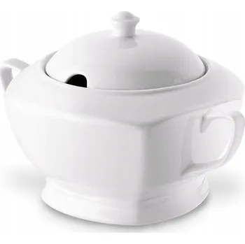 Tadar polévková mísa 2,5 l bílý porcelán s víkem