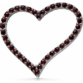 Přívěsek Stříbrný přívěsek s českými granáty Thin