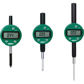 Digitální úchylkoměr voděodolný INSIZE 2115 Rozsah: 12,7 mm / 0,5", Dělení: 0,01 mm / 0,0005", Zadní strana: Plochá