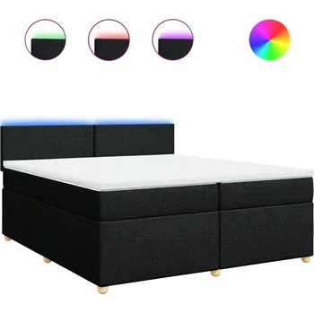 Postel Čalouněná dvoulůžková postel VidaXL 200x200 cm černá