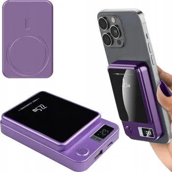 Powerbanka MAGNETICKÁ POWERBANKA RYCHLÁ INDUKČNÍ 10000MAH S KABELEM